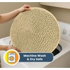 image:imageMuddy Mat Shown on TV  Super Absorbent Microfiber Dog Door Mat for Muddy Paws NonSlip Washable Pet Rug Quick Dry Chenille Entryway Carpet Machine Washable Indoor Outdoor Mat Grey Round 4ftBeige