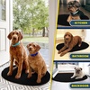 image:imageMuddy Mat Shown on TV  Super Absorbent Microfiber Dog Door Mat for Muddy Paws NonSlip Washable Pet Rug Quick Dry Chenille Entryway Carpet Machine Washable Indoor Outdoor Mat Grey Oval 3ft x 5ftBlack