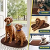 image:imageMuddy Mat Shown on TV  Super Absorbent Microfiber Dog Door Mat for Muddy Paws NonSlip Washable Pet Rug Quick Dry Chenille Entryway Carpet Machine Washable Indoor Outdoor Mat Grey Oval 3ft x 5ftChocolate Brown