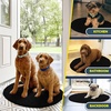 image:imageMuddy Mat Shown on TV  Super Absorbent Microfiber Dog Door Mat for Muddy Paws NonSlip Washable Pet Rug Quick Dry Chenille Entryway Carpet Machine Washable Indoor Outdoor Mat Grey Round 4ftBlack