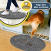image:imageMuddy Mat Shown on TV  Super Absorbent Microfiber Dog Door Mat for Muddy Paws NonSlip Washable Pet Rug Quick Dry Chenille Entryway Carpet Machine Washable Indoor Outdoor Mat Grey Oval 3ft x 5ftGrey