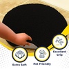 image:imageMuddy Mat Shown on TV  Super Absorbent Microfiber Dog Door Mat for Muddy Paws NonSlip Washable Pet Rug Quick Dry Chenille Entryway Carpet Machine Washable Indoor Outdoor Mat Grey Round 4ftBlack