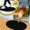 image:imageMuddy Mat Shown on TV  Super Absorbent Microfiber Dog Door Mat for Muddy Paws NonSlip Washable Pet Rug Quick Dry Chenille Entryway Carpet Machine Washable Indoor Outdoor Mat Grey Oval 3ft x 5ftBlack