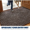 image:imageMuddy Mat TMax Dual Tone Indoor Dog Door Mat Slip Resistant Chenille Entryway Rug for Muddy Paws Super Water Absorbent Front Door Mat Quick Dry Washable mat  Beige 2ft x 5ftChocolate Brown