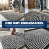 image:imageMuddy Mat TMax Dual Tone Indoor Dog Door Mat Slip Resistant Chenille Entryway Rug for Muddy Paws Super Water Absorbent Front Door Mat Quick Dry Washable mat  Beige 2ft x 5ftGrey