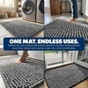 image:imageMuddy Mat TMax Dual Tone Indoor Dog Door Mat Slip Resistant Chenille Entryway Rug for Muddy Paws Super Water Absorbent Front Door Mat Quick Dry Washable mat  Beige 2ft x 5ftBlack