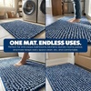 image:imageMuddy Mat TMax Dual Tone Indoor Dog Door Mat Slip Resistant Chenille Entryway Rug for Muddy Paws Super Water Absorbent Front Door Mat Quick Dry Washable mat  Beige 2ft x 5ftNavy Blue