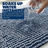 image:imageMuddy Mat TMax Dual Tone Indoor Dog Door Mat Slip Resistant Chenille Entryway Rug for Muddy Paws Super Water Absorbent Front Door Mat Quick Dry Washable mat  Beige 2ft x 5ftNavy Blue