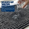image:imageMuddy Mat TMax Dual Tone Indoor Dog Door Mat Slip Resistant Chenille Entryway Rug for Muddy Paws Super Water Absorbent Front Door Mat Quick Dry Washable mat  Beige 18 x 28Black