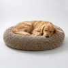 image:imageMuddy MatCloud K9 Bed for Dogs amp Cats Soft amp Relaxing Donut Dog Bed Chenille Material Removable Cover Washable amp Dryer SafeBrown Medium35x35Beige