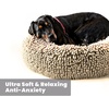 image:imageMuddy MatCloud K9 Bed for Dogs amp Cats Soft amp Relaxing Donut Dog Bed Chenille Material Removable Cover Washable amp Dryer SafeBrown Medium35x35Beige