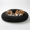 image:imageMuddy MatCloud K9 Bed for Dogs amp Cats Soft amp Relaxing Donut Dog Bed Chenille Material Removable Cover Washable amp Dryer SafeBrown Medium35x35Black