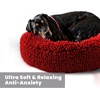 image:imageMuddy MatCloud K9 Bed for Dogs amp Cats Soft amp Relaxing Donut Dog Bed Chenille Material Removable Cover Washable amp Dryer SafeBrown Medium35x35Red