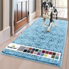 image:imageMuddy Mat  Super Water Absorbent Door Mat Indoor Microfiber Quick Dry Chenille Entryway Rug Slip Resistant Front Door Mat Indoor Mats for Entryway Machine Washable Pet Rug Sky Blue 35x60