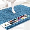 image:imageMuddy Mat  Super Water Absorbent Door Mat Indoor Microfiber Quick Dry Chenille Entryway Rug Slip Resistant Front Door Mat Indoor Mats for Entryway Machine Washable Pet Rug Sky Blue 48x72