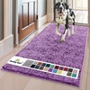 image:imageMuddy Mat  Super Water Absorbent Door Mat Indoor Microfiber Quick Dry Chenille Entryway Rug Slip Resistant Front Door Mat Indoor Mats for Entryway Machine Washable Pet Rug Purple 24x60