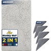 image:imageMuddy Mat 2 in 1 Bundle Absorbent Microfiber Door Mat White Medium 30X19 amp Rug Heavy Duty NonSlip Corner Pad Pack of 4 DoubleSided Adhesive Pad for Corners  Ultimate Floor Protection Combo
