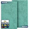 image:imageMuddy Mat 2Piece Atlantic Blue Medium 30X19 ASSEENONTV Highly Absorbent Microfiber Door Mat Bath Mat and Pet Rug Non Slip Thick Washable Soft Chenille for Kitchen Bedroom Indoor and OutdoorSeafoam Green