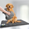 image:imageMuddy Mat 2in1 Set ASSEENONTV Grey Microfiber Door Mat 30X19 amp Doggy Dryer Plush Shammy Towel  NonSlip Washable amp Highly Absorbent Solutions for Soggy Paws amp Clean Floors