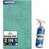 image:imageMuddy Mat 2in1 Set Seafoam Green Medium30X19 Microfiber NonSlip Washable amp Highly Absorbent Chenille Dog Door Mat with Wizz Stain amp Odor RemoverUltimate Pet Cleanup Combo for Pristine Homes