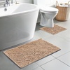 image:imageMuddy Mat Chenille Bathroom Rugs Set Quick Dry Microfiber Mats Non Slip Washable Extra Thick Soft and Highly Absorbent Bath Mats 20x30 with U Shaped Toilet Mat 20x20  GreyBeige