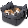image:imageMuddy Mat Cloud K9 Travel Dog Bed for Small amp Medium Dogs Chenille Car Seat Bed with Bolster Sides amp Safety Leash Waterproof Washable Cover Slip Resistant Travel amp Home Pet Bed  Grey 16x20Grey