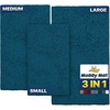 image:imageMuddy Mat Pack of 3 Highly Absorbent Microfiber Dog Door Mat and Pet Rug Non Slip Thick Washable Area Mat Soft Chenille for Kitchen Bathroom Bedroom and Outdoor  Brown Small Medium amp LargeAtlantic Blue