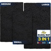 image:imageMuddy Mat Pack of 3 Highly Absorbent Microfiber Dog Door Mat and Pet Rug Non Slip Thick Washable Area Mat Soft Chenille for Kitchen Bathroom Bedroom and Outdoor  Brown Small Medium amp LargeBlack