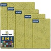 image:imageMuddy Mat Pack of 5 Highly Absorbent Microfiber Door Mat and Pet Rug Non Slip Thick Washable Area and Bath Mat Soft Chenille for Kitchen Bathroom Bedroom Indoor and Outdoor  Yellow Sizes S to XXL