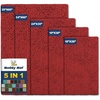 image:imageMuddy Mat Pack of 5 Highly Absorbent Microfiber Door Mat and Pet Rug Non Slip Thick Washable Area and Bath Mat Soft Chenille for Kitchen Bathroom Bedroom Indoor and Outdoor  Sizes S to XXL