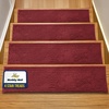 image:imageMuddy Mat Pack of 8  Soft Chenille Stair Treads NonSlip Reusable Super Absorbent Stair Treads for Wooden Steps Tile amp Marble Floor Easy to Install amp Machine Washable  Grey 30 x 7Red
