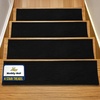 image:imageMuddy Mat Pack of 8  Soft Chenille Stair Treads NonSlip Reusable Super Absorbent Stair Treads for Wooden Steps Tile amp Marble Floor Easy to Install amp Machine Washable  Grey 30 x 7Black
