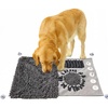 image:imageMuddy Mat Round Chenille amp Fleece Snuffle Mat for Dogs  Dual Material Dog Enrichment Mat with Chenille amp Fleece Layers Nonslip Waterproof Base Interactive Slow Feeding amp Stress Relief Mat 19x19Half Chenille