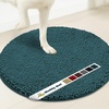 image:imageMuddy Mat Shown on TV  Super Absorbent Microfiber Dog Door Mat for Muddy Paws NonSlip Washable Pet Rug Quick Dry Chenille Entryway Carpet Machine Washable Indoor Outdoor Mat Grey Round 4ftAtlantic Blue