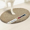 image:imageMuddy Mat Shown on TV  Super Absorbent Microfiber Dog Door Mat for Muddy Paws NonSlip Washable Pet Rug Quick Dry Chenille Entryway Carpet Machine Washable Indoor Outdoor Mat Grey Oval 3ft x 5ftBeige