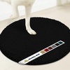 image:imageMuddy Mat Shown on TV  Super Absorbent Microfiber Dog Door Mat for Muddy Paws NonSlip Washable Pet Rug Quick Dry Chenille Entryway Carpet Machine Washable Indoor Outdoor Mat Grey Round 4ftBlack