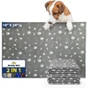 image:imageMuddy Mat Washable Pee Pads for Dogs Super Absorbent Reusable Puppy Pads100 Waterproof Pee amp Potty Training Pads for Pets NonSlip Dog Pads for Crates Playpens and Floors  2 Pack Grey 36x48Gray