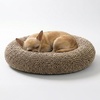 image:imageMuddy MatCloud K9 Bed for Dogs amp Cats Soft amp Relaxing Donut Dog Bed Chenille Material Removable Cover Washable amp Dryer SafeBrown Medium35x35Beige
