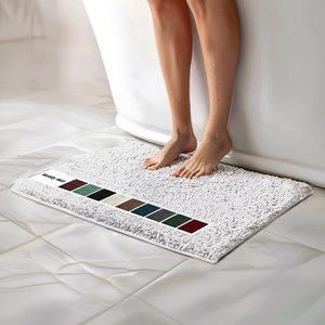 image:imageMuddy Mat  Chenille Bathroom Rugs Quick Dry Microfiber Mats Non Slip Washable Extra Thick Soft and Highly Absorbent Bath Mats for Bathroom Kitchen and Shower Floor  White 35x59White