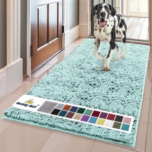 image:imageMuddy Mat  Super Absorbent Door Mat Indoor Microfiber Quick Dry Chenille Entryway Rug NonSlip Front Door Mat Indoor Mats for Entryway Machine Washable Pet Rug Seafoam Green 59x35
