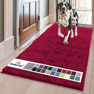 image:imageMuddy Mat  Super Water Absorbent Door Mat Indoor Microfiber Quick Dry Chenille Entryway Rug Slip Resistant Front Door Mat Indoor Mats for Entryway Machine Washable Pet Rug Maroon 24x60