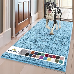image:imageMuddy Mat  Super Water Absorbent Door Mat Indoor Microfiber Quick Dry Chenille Entryway Rug Slip Resistant Front Door Mat Indoor Mats for Entryway Machine Washable Pet Rug Sky Blue 35x60