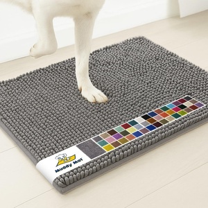 image:imageMuddy Mat  Super Water Absorbent Door Mat Indoor Microfiber Quick Dry Chenille Entryway Rug Slip Resistant Front Door Mat Indoor Mats for Entryway Machine Washable Pet Rug Grey 28x18