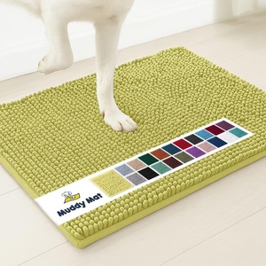 image:imageMuddy Mat  Super Water Absorbent Door Mat Indoor Microfiber Quick Dry Chenille Entryway Rug Slip Resistant Front Door Mat Indoor Mats for Entryway Machine Washable Pet Rug Yellow 48 x 72