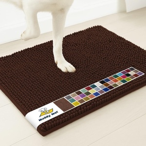 image:imageMuddy Mat  Super Water Absorbent Door Mat Indoor Microfiber Quick Dry Chenille Entryway Rug Slip Resistant Front Door Mat Indoor Mats for Entryway Machine Washable Pet Rug Brown 28x18