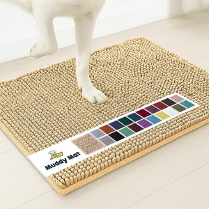 image:imageMuddy Mat  Super Water Absorbent Door Mat Indoor Microfiber Quick Dry Chenille Entryway Rug Slip Resistant Front Door Mat Indoor Mats for Entryway Machine Washable Pet Rug Beige XXL 60X48