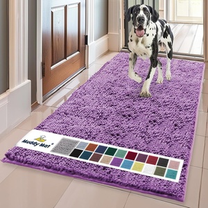 image:imageMuddy Mat  Super Water Absorbent Door Mat Indoor Microfiber Quick Dry Chenille Entryway Rug Slip Resistant Front Door Mat Indoor Mats for Entryway Machine Washable Pet Rug Purple 24x60