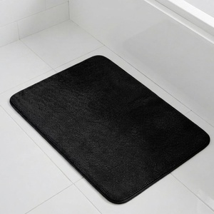 image:imageMuddy Mat CloudStep Bathroom Rugs Non Slip Bath Mats for Bathroom Super Absorbent Memory Foam Chenille Quick Dry Machine Washable Thick Toilet Rug for Shower Tub and Floor Black 2ft x 3ftBlack