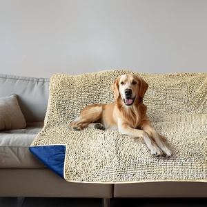 image:imageMuddy Mat Dog Blanket  Chenille Water Absorption Blanket for Bed amp Couch Cover for Dogs Washable AntiSlip Soft and Durable Furniture Protector for Dogs  Beige 48x56Beige