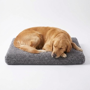 image:imageMuddy Mat Dog Crate Bed mat Comfortable Dog Pillow Crate Bed for Large Medium Small Dogs and Cats Ultra Soft amp Relaxing Washable amp Dryer Safe Chenille Material  Grey Large 28x42Medium 23x36
